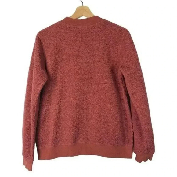 Columbia Feeling Frosty Rust Orange Sherpa Fleece Zip Jacket M - Picture 2 of 3